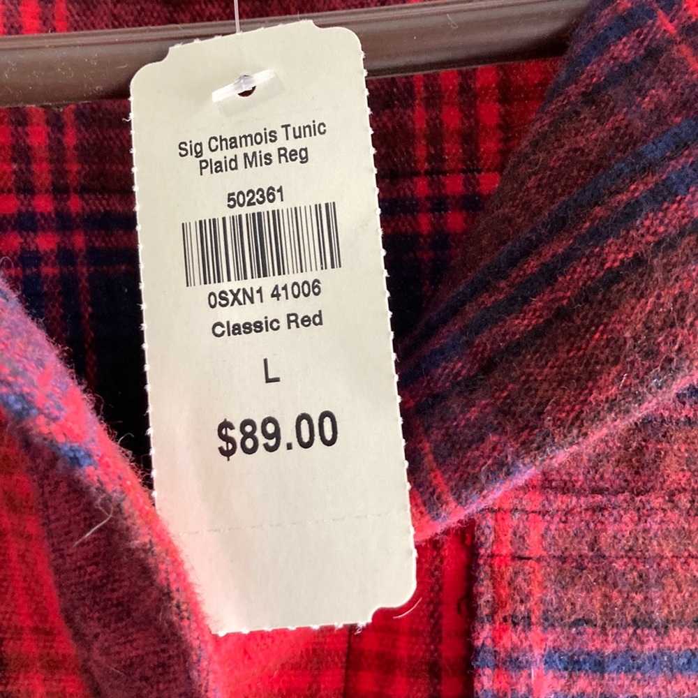 Llbean woman flannel tunic